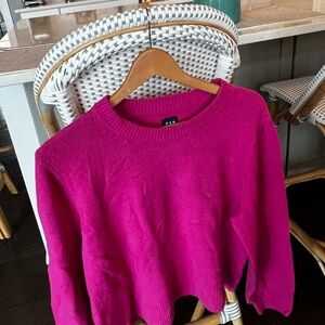 GAP Bright Pink Knit Sweater – Women’s XL